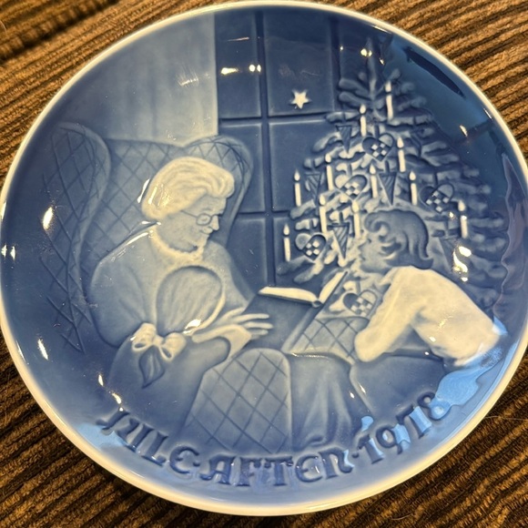 A Christmas Tale Porcelain Plate 1978 Bing Grondahl Copenhagen Jule After - Picture 1 of 5